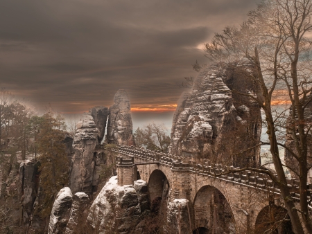 Die Basteibrcke im Winter