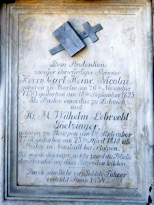 Gedenktafel Nicolai Gtzinger